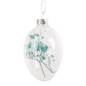 Clayre & Eef Paashanger Ei Ø 5x8 cm Transparant Glas