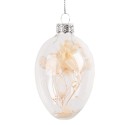 Clayre & Eef Pendentif de Pâques Œuf Ø 5x8 cm Transparent Verre