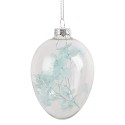 Clayre & Eef Easter Pendant Egg Ø 7x10 cm Transparent Glass