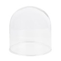Clayre & Eef Cloche Ø 13x11 cm Marron Bois Verre Rond