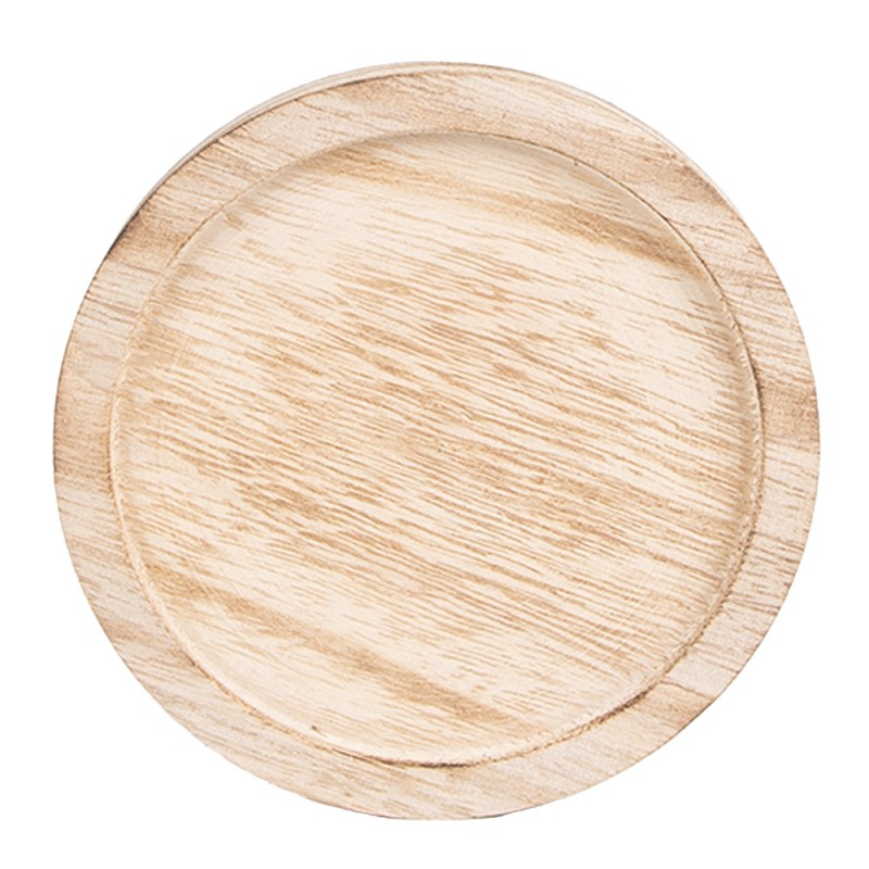 Clayre & Eef Cloche Ø 13x11 cm Marron Bois Verre Rond