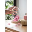 Clayre & Eef Cloche Ø 13x11 cm Marron Bois Verre Rond