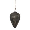 Clayre & Eef Palla di natale Ø 15x26 cm Nero Vetro