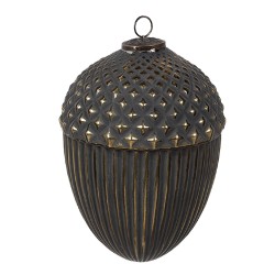 Clayre & Eef Palla di natale Ø 18x27 cm Nero Vetro