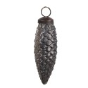 Clayre & Eef Palla di natale Ø 5x11 cm Color argento Marrone Vetro