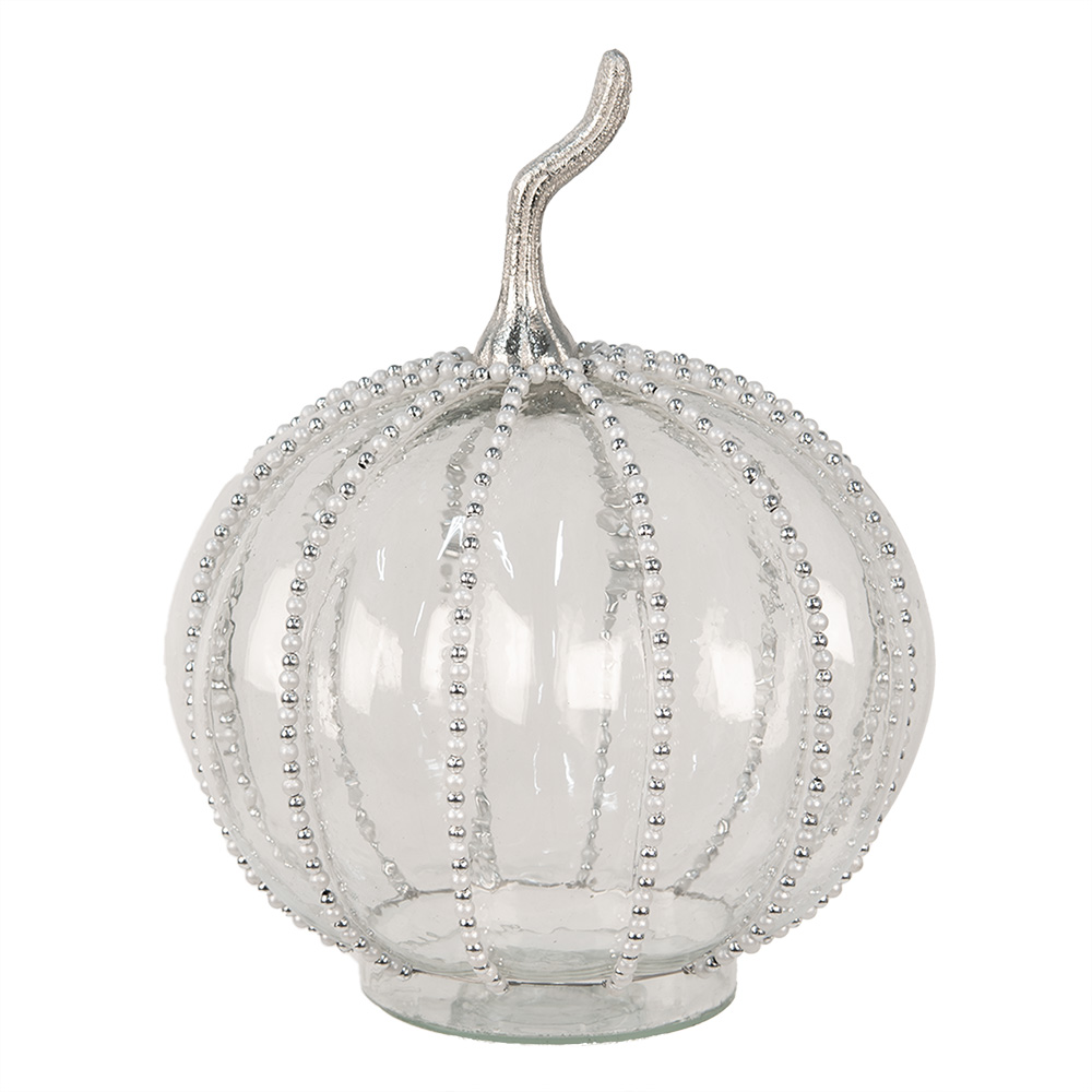 Clayre&Eef Decoratie PompoenØ 15x19 cm Transparant Glas afbeelding