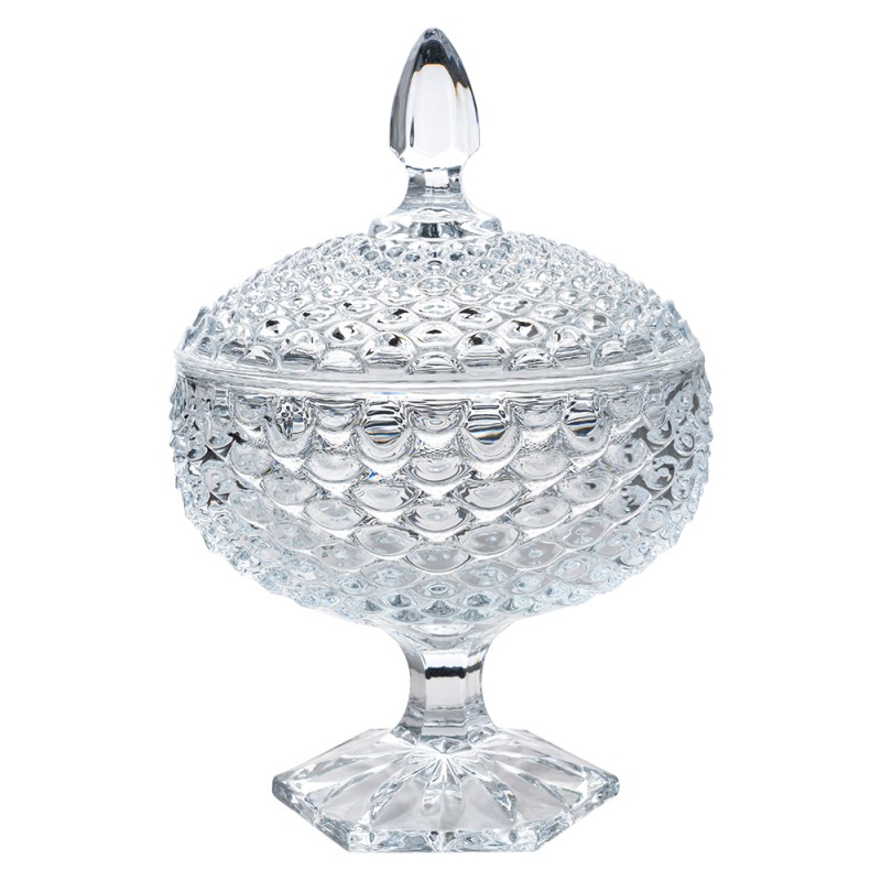 Clayre & Eef Pot en verre Ø 16x25 cm Transparent Verre