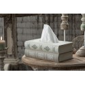 Clayre & Eef Tissue Box 27x16x10 cm Beige Wood Rectangle Books