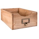 Clayre & Eef Zeitschriftenhalter 18x29x10 cm Braun Holz Rechteck