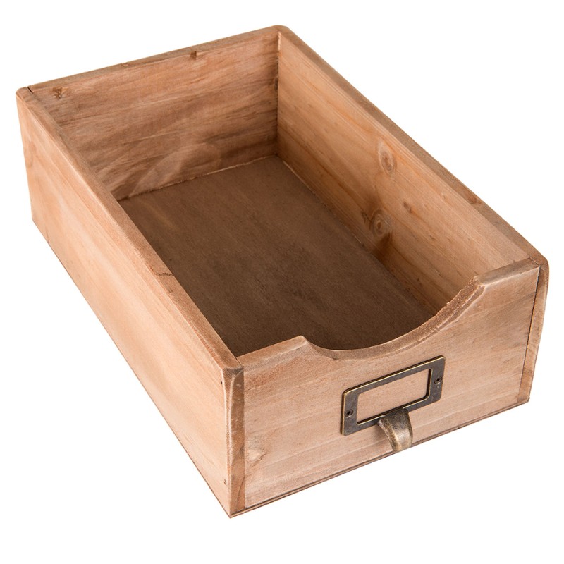 Clayre & Eef Zeitschriftenhalter 18x29x10 cm Braun Holz Rechteck