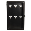 Clayre & Eef Armadietto per chiavi 24x7x38 cm Nero Legno Rettangolo