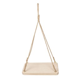 Clayre & Eef Plant Hanger  40x25x3/63 cm Beige Wood Square