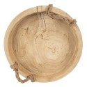 Clayre & Eef Dekoration Serviertablett Ø 35 cm Braun Holz Rund