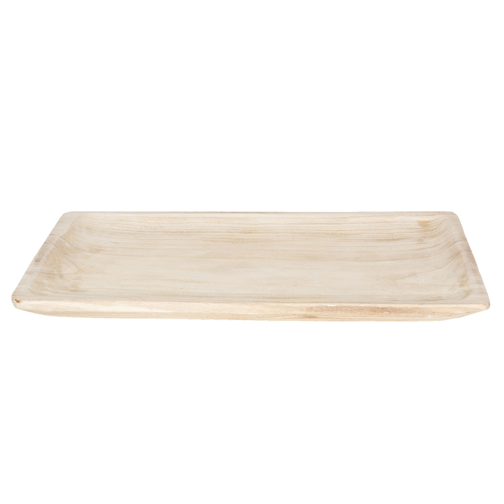 Clayre&Eef Decoratie Dienblad 51x32x4 cm Bruin Hout afbeelding