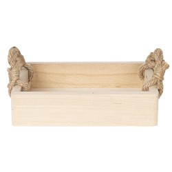 Clayre & Eef Decoratie Dienblad  26x20x6 cm Bruin Hout Rechthoek