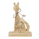Clayre & Eef Decoration Cat 11x3x16 cm Brown Wood