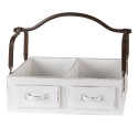 Clayre & Eef Panier 41x19x29 cm Blanc Bois