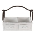 Clayre & Eef Panier 41x19x29 cm Blanc Bois