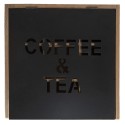 Clayre & Eef Tea Box with 9 Compartments 24x25x8 cm Brown Wood Rectangle