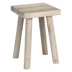 Clayre & Eef Tavolino per piante 18x18x26 cm Marrone Legno  Quadrato