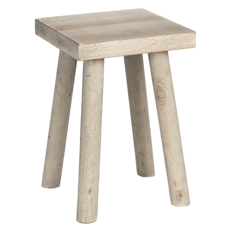 Clayre & Eef Tavolino per piante 18x18x26 cm Marrone Legno  Quadrato