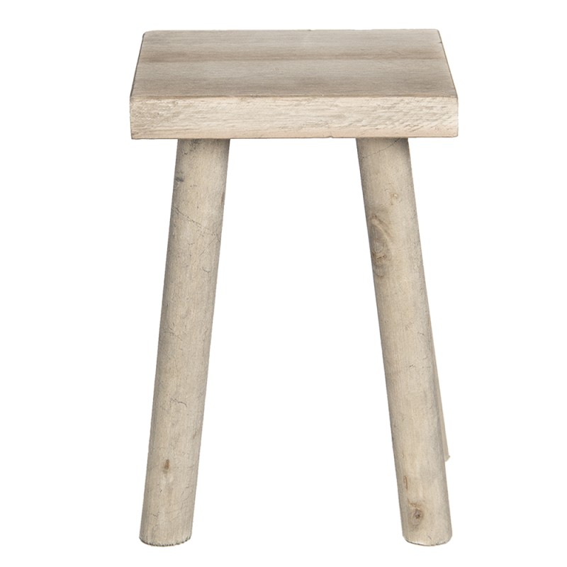Clayre & Eef Tavolino per piante 18x18x26 cm Marrone Legno  Quadrato