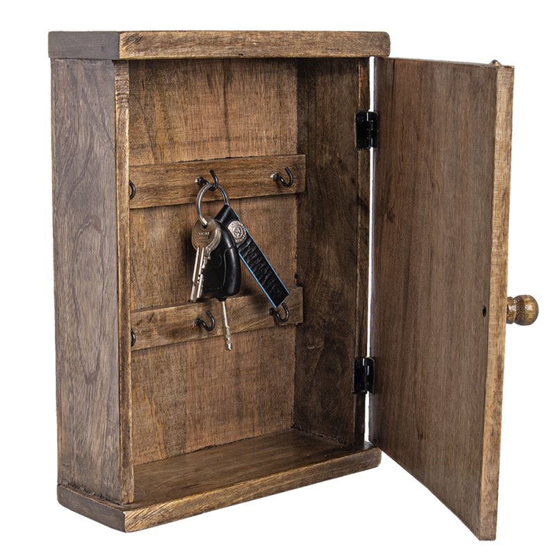 Clayre & Eef Key Cabinet 23x8x30 cm Brown Wood Rectangle Rooster