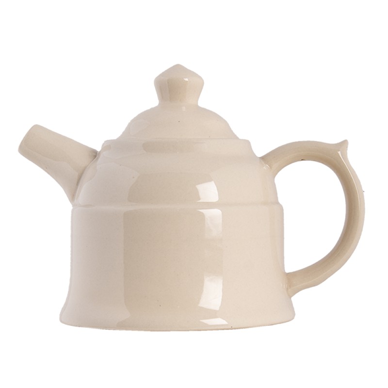 Clayre & Eef Ensemble théière 27x22x16 cm Beige Marron Bois