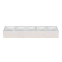 Clayre & Eef Holzkiste 54x12x7 cm Weiß Holz Rechteck