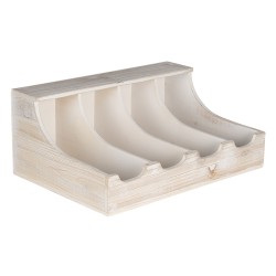 Clayre & Eef Bestekbak  41x28x17 cm Wit Hout Rechthoek