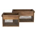 Clayre & Eef Storage Box Brown Wood Rectangle