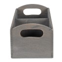 Clayre & Eef Brievenhouder  30x15x13 cm Grijs Hout Rechthoek