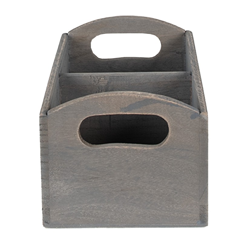 Clayre & Eef Brievenhouder  30x15x13 cm Grijs Hout Rechthoek