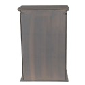 Clayre & Eef Wandregal 33x15x50 cm Grau Holz Glas Rechteck