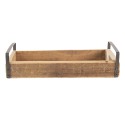 Clayre & Eef Décoration plateau set de 3 Marron Bois Zinc Rectangle