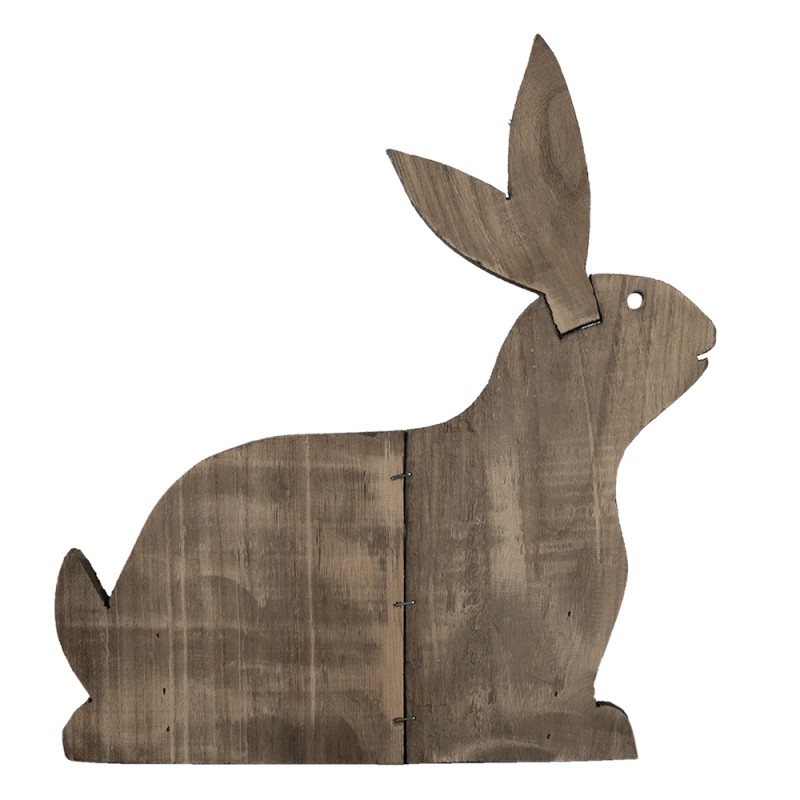 Clayre & Eef Planter 31x12x36 cm Brown Wood Rectangle Rabbit