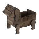 Clayre & Eef Bloempot  26x12x11 cm Bruin Hout Hond