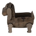 Clayre & Eef Bloempot  26x12x11 cm Bruin Hout Hond