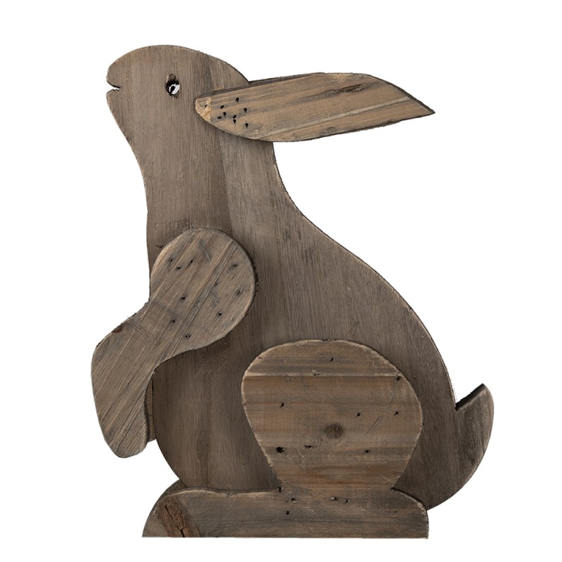 Clayre & Eef Statuetta Coniglio 20x12x26 cm Marrone Legno