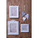 Clayre & Eef Pendentif 8x5x32 cm Gris Bois En forme de coeur