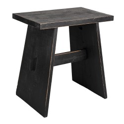 Clayre & Eef Plantentafeltje  42x28x43 cm Zwart Hout Rechthoek