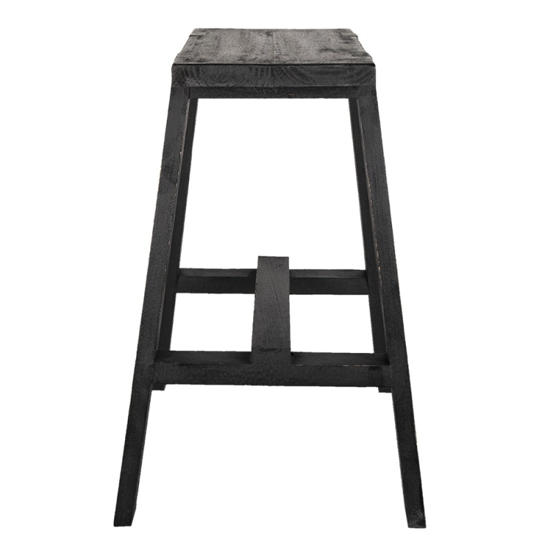 Clayre & Eef Petit table de plante 50x39x58 cm Noir Bois Rectangle