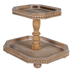 Clayre & Eef Étagère 2 étages 38x33x31 cm Marron Bois