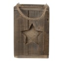 Clayre & Eef Windlicht 19x19x28 cm Braun Holz Stern