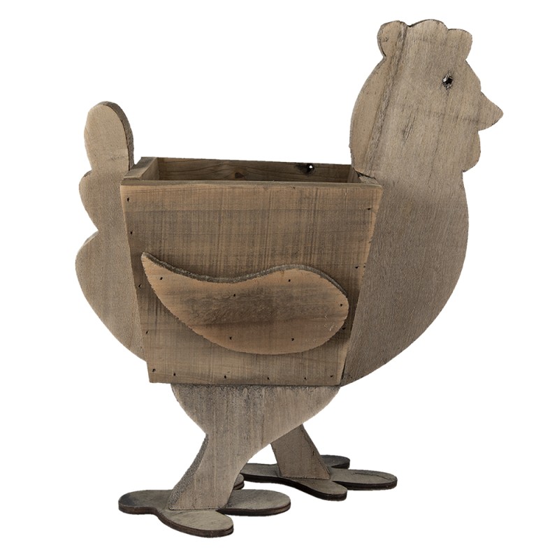 Clayre & Eef Planter Chicken 35x18x40 cm Brown Wood