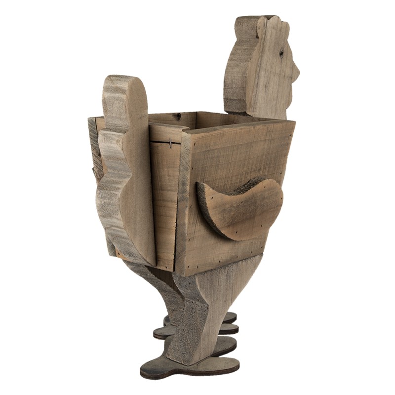 Clayre & Eef Planter Chicken 35x18x40 cm Brown Wood