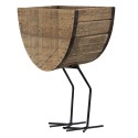 Clayre & Eef Blumentopf 17x13x25 cm Braun Holz Eisen