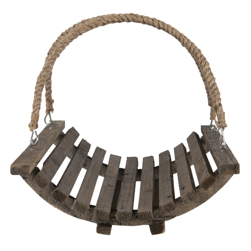 Clayre & Eef Scodella decorativa 40x29x10 cm Marrone Legno  Quadrato