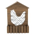 Clayre & Eef Storage Basket 32x12x40 cm Brown Wood Chicken