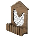 Clayre & Eef Storage Basket 32x12x40 cm Brown Wood Chicken